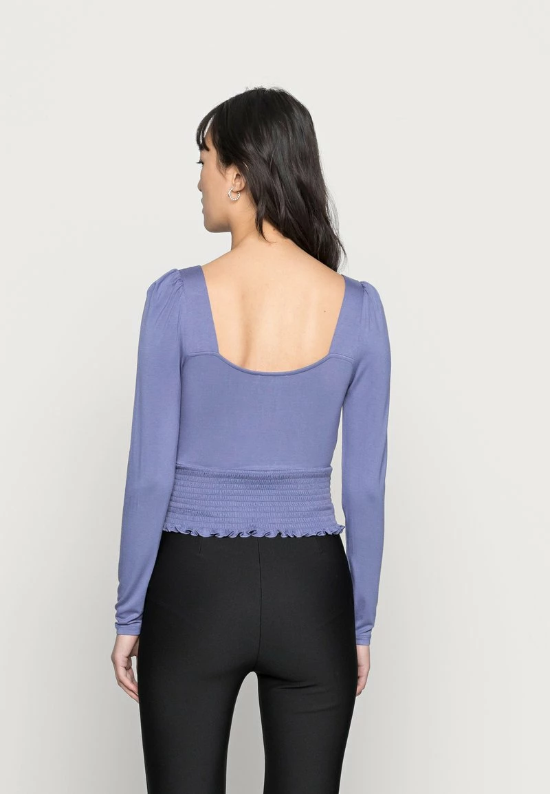 Even&Odd Damen SHIRRING DETAIL LONG SLEEVE CROP WITH GATHER - Langarmshirt - Blue 5 Even&Odd Damen SHIRRING DETAIL LONG SLEEVE CROP WITH GATHER - Langarmshirt - Blue – Bild 3