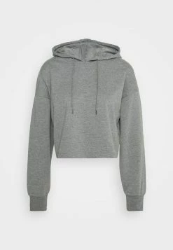 Even&Odd Damen BASIC - Cropped Oversized Hoodie - Kapuzenpullover - Mottled Grey -Even&Odd Verkäufe 01b389e77ed7496ab7e7448467530498