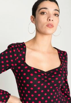 Even&Odd Damen Jerseykleid - Black/red -Even&Odd Verkäufe 0244a2f553cd4fd9888b5ada26f8a7b9