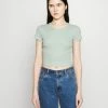 Even&Odd Damen T-Shirt Basic - Mottled Light Green -Even&Odd Verkäufe 062a4bd928c54903854431ca8990ca92