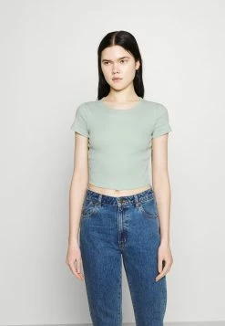 Even&Odd Damen T-Shirt Basic - Mottled Light Green
