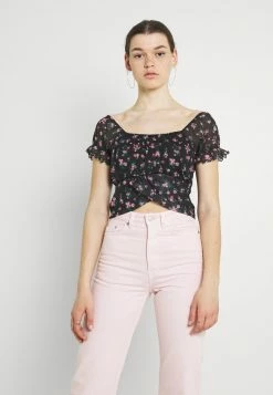 Even&Odd Damen T-Shirt Print - Black