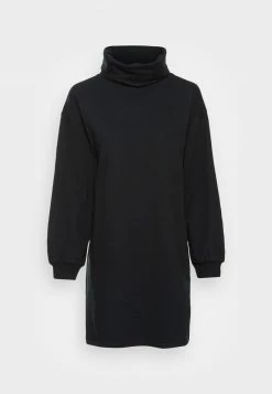 Even&Odd Damen Casual Sweat Collar Winter Mini Dress - Freizeitkleid - Black -Even&Odd Verkäufe 08cecfe36b0f4441b9539aab16829b58