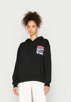 Even&Odd Damen 70'S GOOD PRINT OVERSIZED HOODIE - Sweatshirt - Black