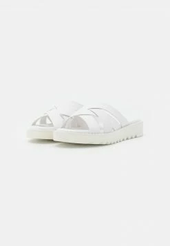Even&Odd Damen Pantolette Flach - White -Even&Odd Verkäufe 0a6557bb83f64104858e8c326219c0be