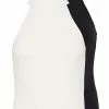 Even&Odd Damen 2 PACK - Top - Off-white/black