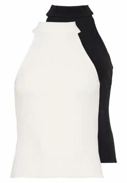 Even&Odd Damen 2 PACK - Top - Off-white/black
