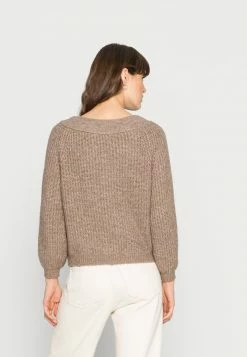 Even&Odd Damen OFF SHOULDER JUMPER - Strickpullover - Mottled Beige -Even&Odd Verkäufe 0ae1ca6b207749d39064be6620118926