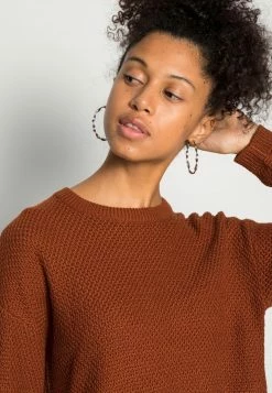 Even&Odd Damen CREWNECK JUMPER - Strickpullover - Brown -Even&Odd Verkäufe 0b36fa4045f541e2bf30d2121845497d