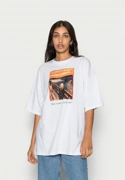 Even&Odd Damen T-Shirt Print - White