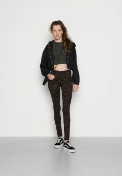 Even&Odd Damen 2 PACK - Leggings Animal Print - Pants - Leggings - Hosen - Black/brown