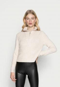 Even&Odd HALF ZIP JUMPER - Strickpullover - Beige | Damen