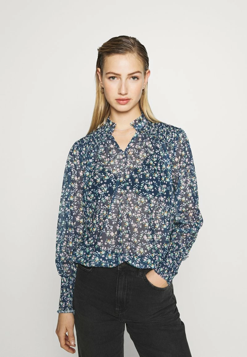 Even&Odd Damen PRINTED BLOUSE - Bluse - Blue 3 Even&Odd Damen PRINTED BLOUSE - Bluse - Blue