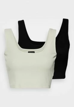 Even&Odd Damen 2 PACK - Top - Black/light Green -Even&Odd Verkäufe 120aab8de87641b09f4db1a18f6b1297