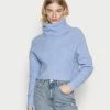 Even&Odd Damen CROPPED LOOSE TURTLENECK - Strickpullover - Light Blue -Even&Odd Verkäufe 1249fe4c450d42dfaa7d4588c39f75ce