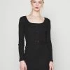 Even&Odd Damen Strickkleid - Black -Even&Odd Verkäufe 135674b40bc84280ac9cd0ae3b78ce81