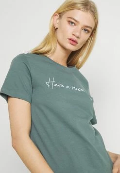 Even&Odd Damen T-Shirt Print - Green -Even&Odd Verkäufe 14166e7732f04ec7a26adef5474827d0