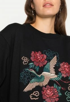 Even&Odd Damen OVERSIZED PRINT - Sweatshirt - Black -Even&Odd Verkäufe 1825ef83a7884b9e8c76370deb068a97
