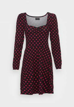 Even&Odd Damen Jerseykleid - Black/red -Even&Odd Verkäufe 1a154f80afa242d2b46029da8003d71e