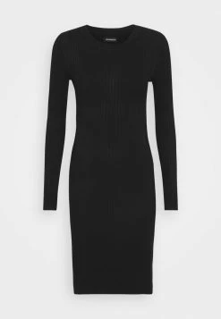 Even&Odd Damen Knit Mini Wide Rib Basic Dress - Etuikleid - Black -Even&Odd Verkäufe 1bbca2b12e034cee8d93e01c4e0985b9