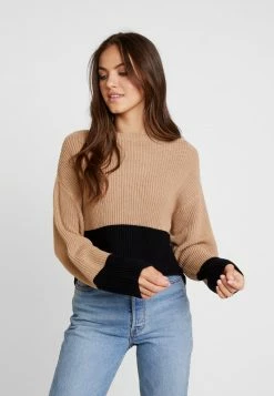 Even&Odd Damen Strickpullover - Sand/black