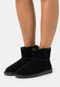 Even&Odd Damen LEATHER WINTER BOOTIES - Stiefelette - Black