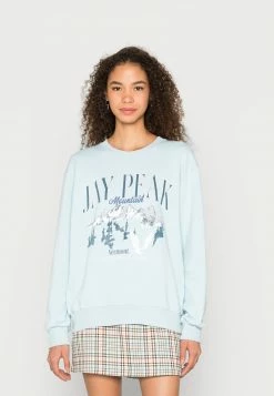 Even&Odd Damen PRINTED OVERSIZED - Sweatshirt - Light Blue