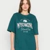 Even&Odd Damen T-Shirt Print - Dark Green