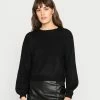 Even&Odd Damen BALLOON SLEEVE JUMPER - Strickpullover - Black -Even&Odd Verkäufe 236fd05ac67e40deadb16f84e835a305