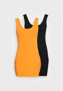 Even&Odd Damen 2 PACK - Etuikleid - Black/orange -Even&Odd Verkäufe 24b56bba744542e5ba5abb0bc0314705
