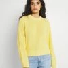Even&Odd VOLUME SLEEVE JUMPER - Strickpullover - Light Yellow | Damen -Even&Odd Verkäufe 255fb8aa11ba4481a605247772f6d93a