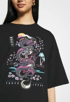 Even&Odd Damen T-Shirt Print - Black -Even&Odd Verkäufe 25c22403e9004d9ea68516ce25e73161