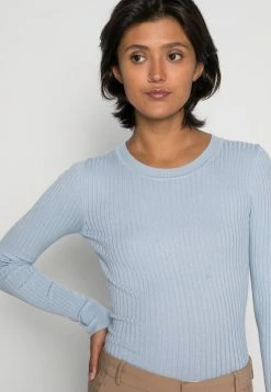 Even&Odd Damen Strickpullover - Mottled Light Blue -Even&Odd Verkäufe 26c6a173b0f640f2a9845e50c18a24e8