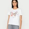 Even&Odd Damen T-Shirt Print - White -Even&Odd Verkäufe 28ccd368fe814c25a0629f36397aa5a3