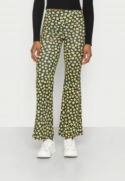 Even&Odd Damen Stoffhose - Black/yellow