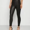 Even&Odd Damen PU LEGGINGS WITH PUNTO INSERTS - Leggings - Hosen - Black -Even&Odd Verkäufe 293acf6629d24962850ae3295343ee4b