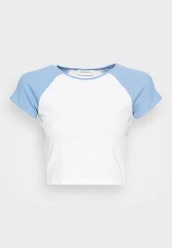 Even&Odd T-Shirt Basic - White Light Blue | Damen -Even&Odd Verkäufe 2948b3a3d9774809822754072ec1567f