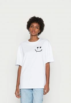 Even&Odd Damen LIZ KEEP SMILING DIASY BACK PRINT TEE - T-Shirt Print - White -Even&Odd Verkäufe 2a7872950d384b2eadd14f52da6a1144