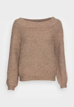 Even&Odd Damen OFF SHOULDER JUMPER - Strickpullover - Mottled Beige -Even&Odd Verkäufe 2c8cf2a5de45473094ce63208290b450