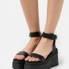 Even&Odd Damen Plateausandalette - Black -Even&Odd Verkäufe 2f271b32d08f4ba3b7163119322dac89