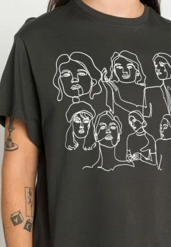 Even&Odd T-Shirt Print - Anthracite | Damen -Even&Odd Verkäufe 3030298046dd447188209ad6d58b418b