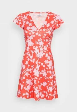 Even&Odd Damen Jerseykleid - Red/pink -Even&Odd Verkäufe 37ba779f947c41fca400414c67656a31