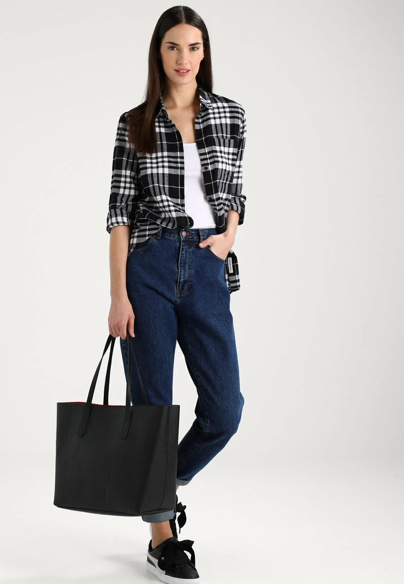 Even&Odd Damen Shopping Bag - Black/red 3 Even&Odd Damen Shopping Bag - Black/red