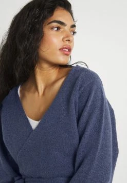 Even&Odd Damen WICKELJACKE - Strickjacke - Blue-grey -Even&Odd Verkäufe 3a669888d75a4406aa607799ff2adaa4