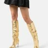 Even&Odd Damen High Heel Stiefel - Gold -Even&Odd Verkäufe 3cb61b5688dd4c1b80cdacf371377202