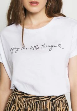 Even&Odd Damen MANDALA ENJOY THE LITTLE THINGS TEE - T-Shirt Print - White -Even&Odd Verkäufe 43e0c772db35485aa4b308765cb70795