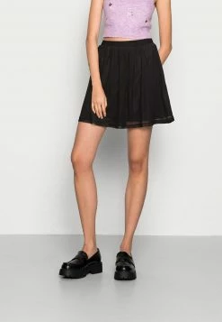 Even&Odd Damen BASIC FLARED SKIRT - Minirock - Black