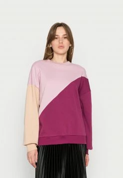 Even&Odd Damen Sweatshirt - Beige/pink/bordeaux