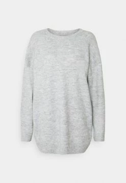 Even&Odd Damen Strickpullover - Mottled Light Grey