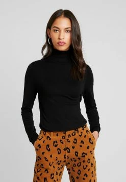 Even&Odd BASIC TURTLE NECK JUMPER - Strickpullover - Black | Damen